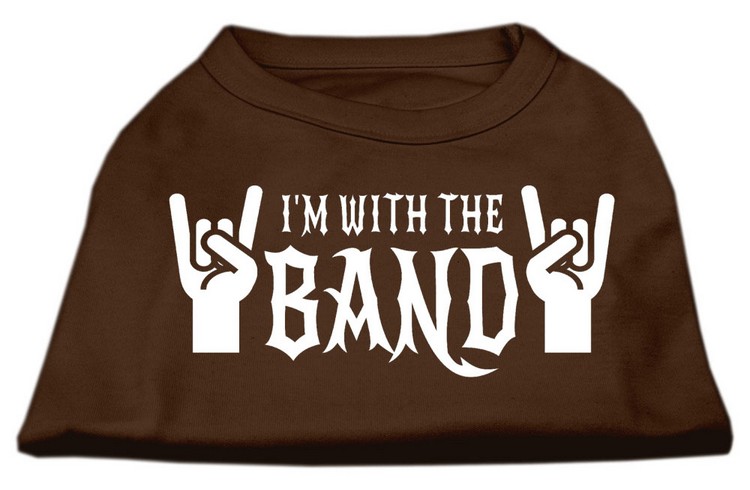 With the Band Screen Print Shirt Brown Med